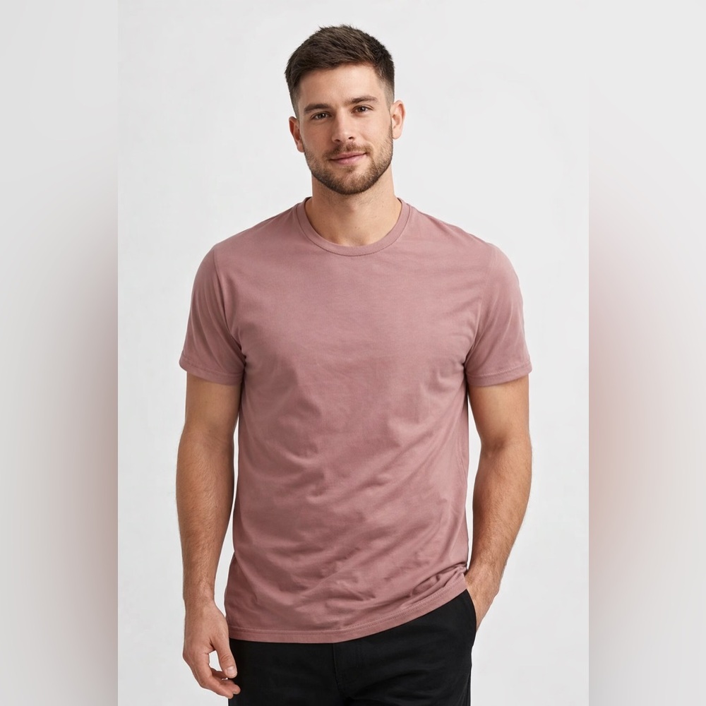 BYLT Large Mauve Drop-Cut Athletic Crewneck Performance Tee